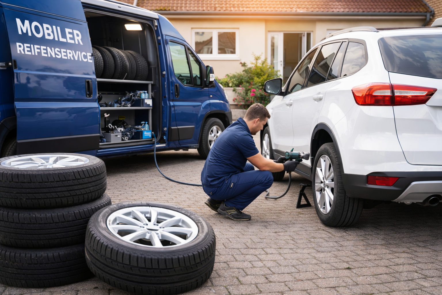 raederwechsel beim kunden mobiler reifenservice